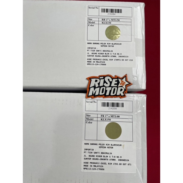 VELG TAKASAGO EXCEL ASIA KLX 150 17 X 300 350 TUBELESS GOLD