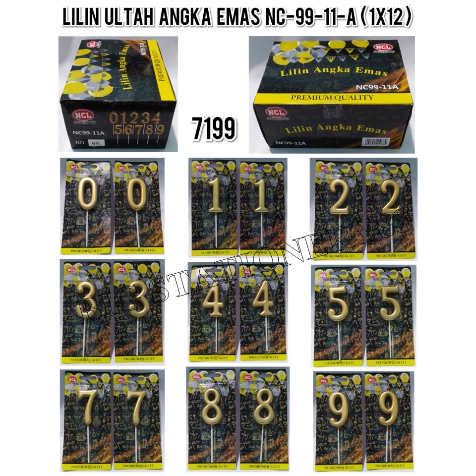 LILIN ULANG TAHUN ANGKA EMAS NC-99-11-A