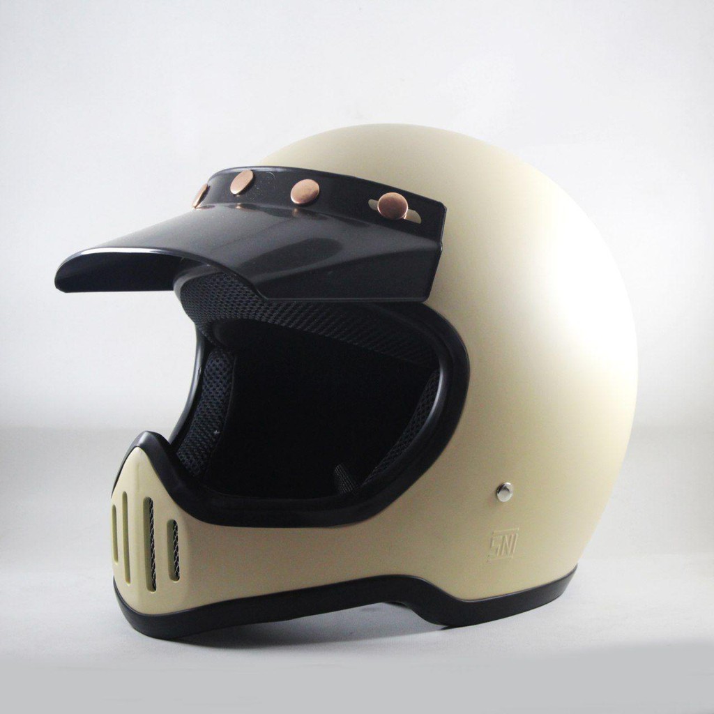 Helm retro full face cakil m50 SNI chream dop