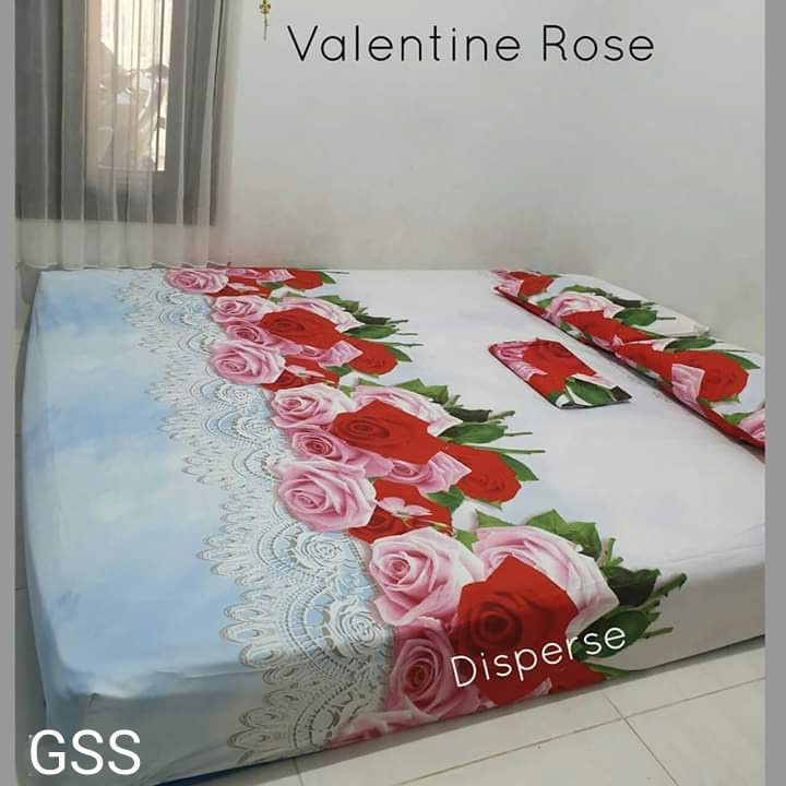SPREI TERMURAH HOMEMADE MOTIF VALENTINE ROSE