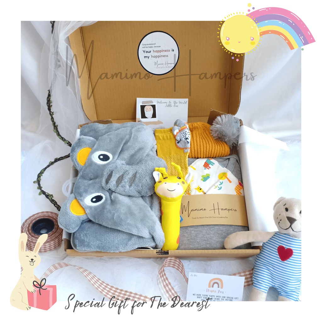 Hampers Bayi Premium Series Blanket atau selimut |  Newborn Gift Set | Kado bayi - By Mamimohampers