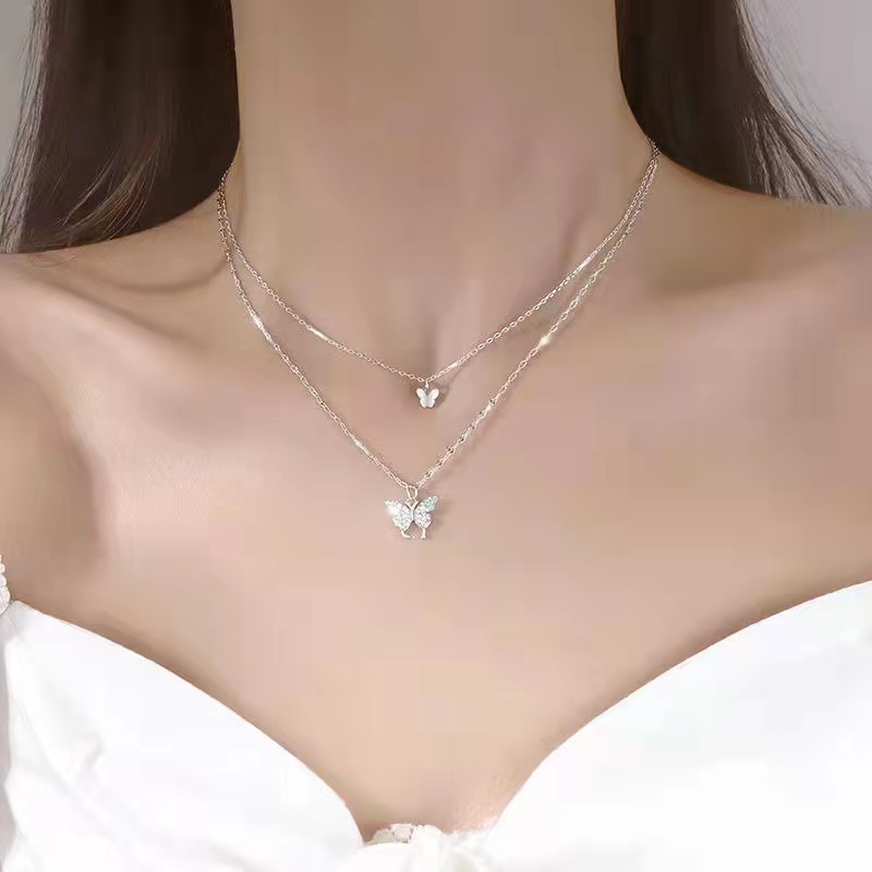 Kalung Liontin Korea Kalung Kupu - Kupu Kalung Fashion Korea Murah