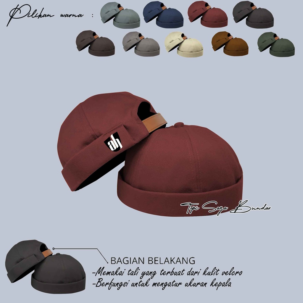 Topi USTAD ADI HIDAYAT AH Miki Hat Pria Dewasa Logo keren Peci Kopiah UAS Trendy Stylish Muslim Dist