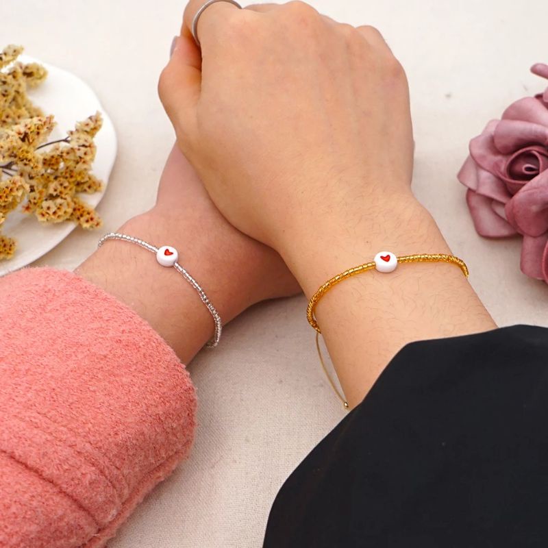 gelang persahabatan • gelang manik simbol hati • gelang couple persahabatan