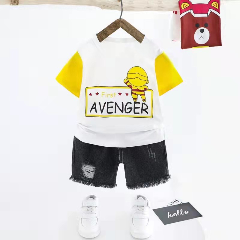 ♥DPS829♥U02 JUMPER PENDEK KAOS + CELANA IMPORT/BAJU SETELAN ANAK COWOK CEWEK MURAH REAL PIC