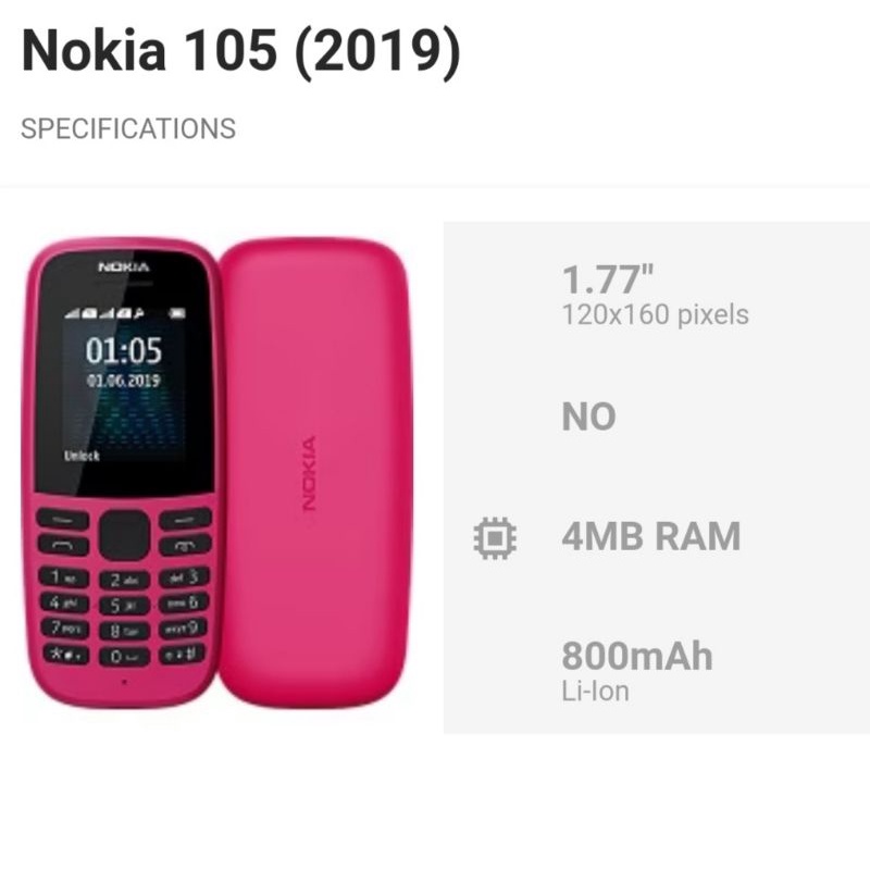 HP Nokia 105 2019