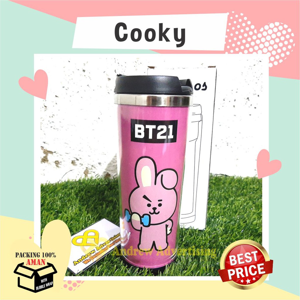 Stainless Botol Tumbler BTS / BT21 Character