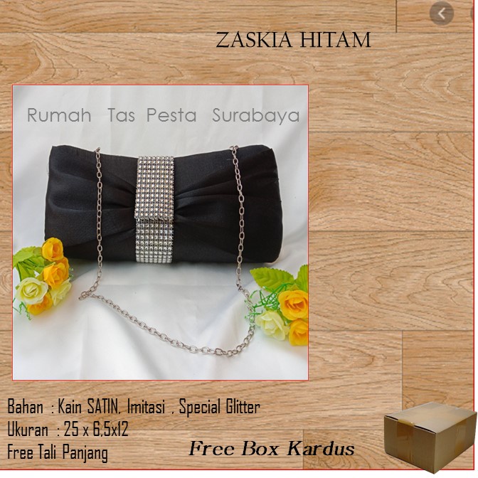 Tas Home Made ,Tas Pesta,Tas Kecil,ZASKIA HITAM