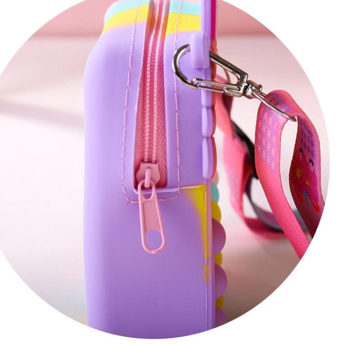 ♬ Pop It Wallet Unicorn Cross Bag - Tas Anak Pop It Mini Sling Bag ✿