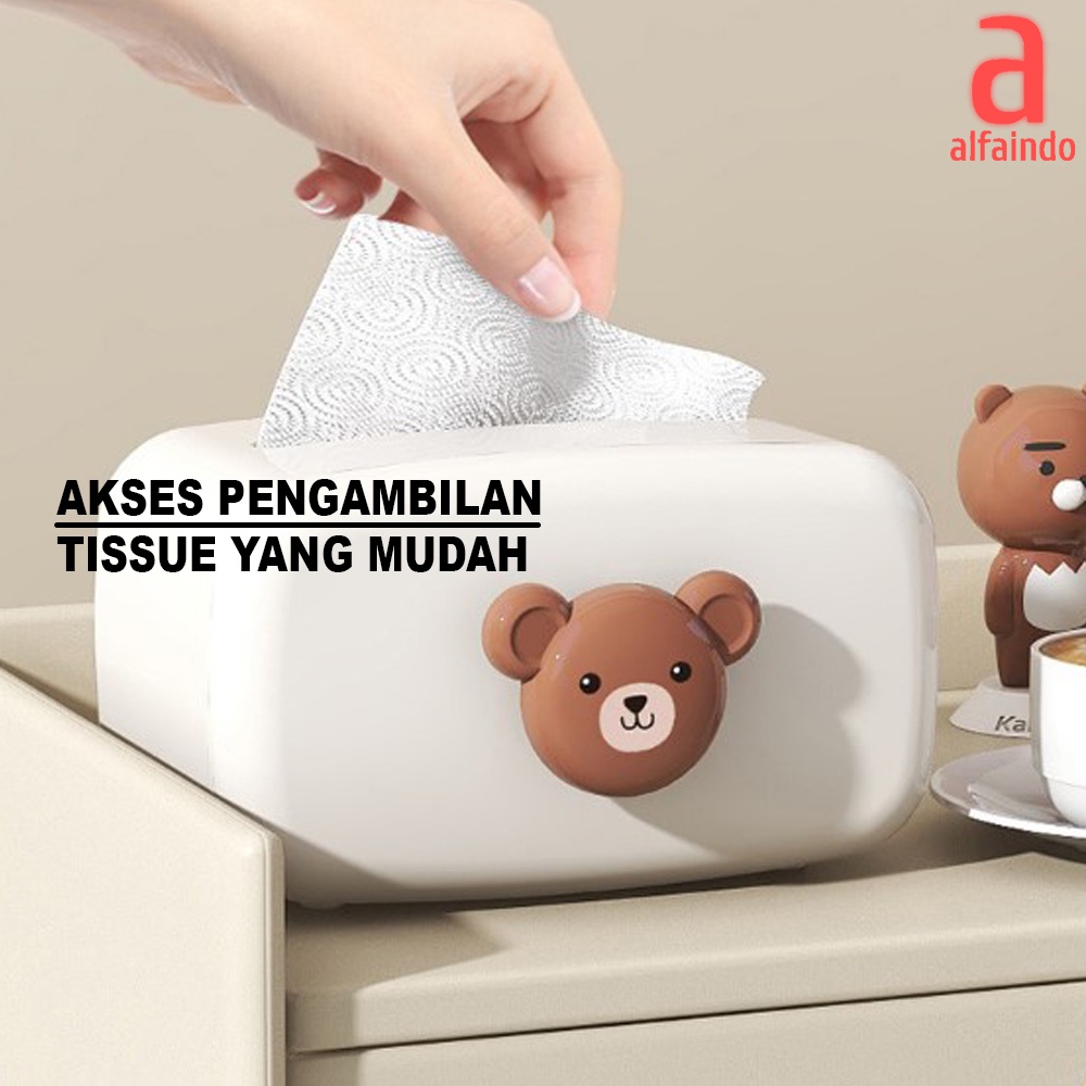 Alfaindo Kotak Tissue Box Organizer Tempat Wadah Tisu - KT006