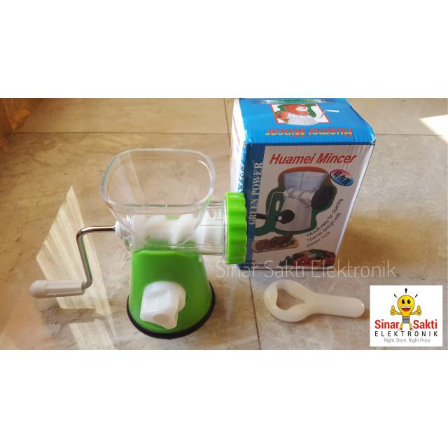 Huamei mincer / Meat Grinder Manual / Mesin Penggiling Daging Sayur Pasta / Gilingan Meat Mincer