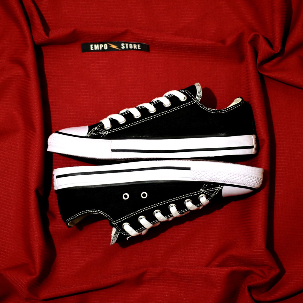 Sepatu Converse All Star Classic Black White Low Ox BNWB Sepatu Kasual &amp; Sekolah Pria Wanita