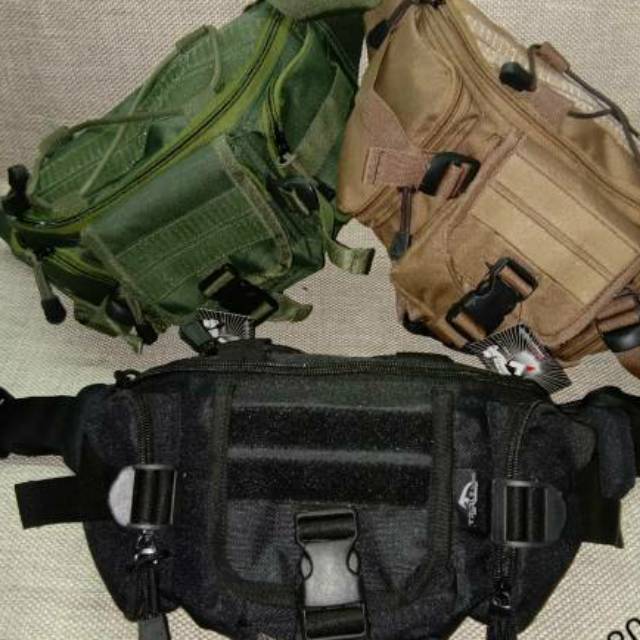 Waistbag army TACTICAL ( HARGA GROSIR ) Tas Slempang Pinggang dan Slingbag Pria