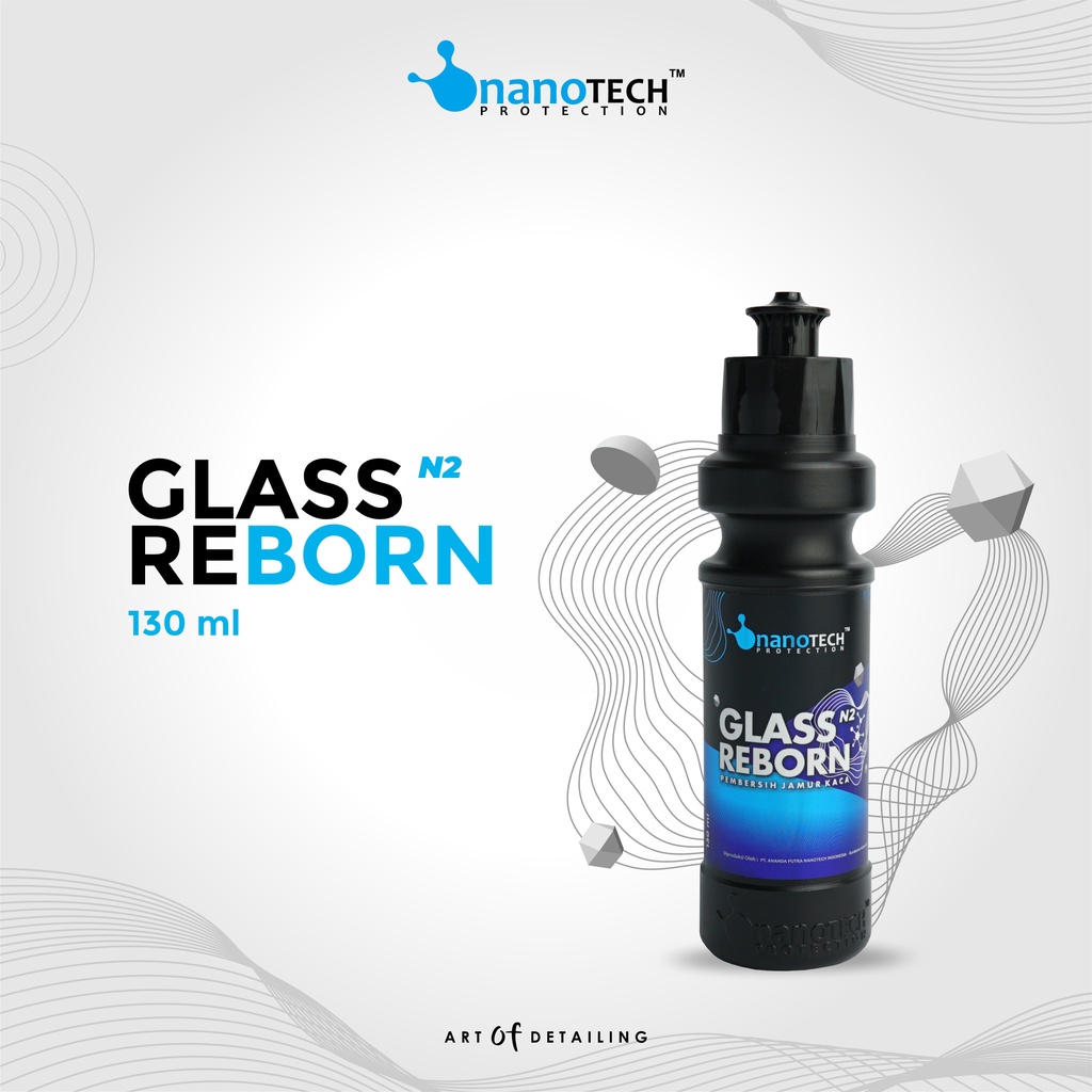 GLASS REBORN - Obat Jamur Kaca Mobil - nanoTECH PROTECTION - Pembersih Jamur Kaca Mobil Eropa Jepang Built Up Spion - Penghilang Jamur Kaca - Glass Polish - Glass Compound - Glass Scrub - Glass Renew