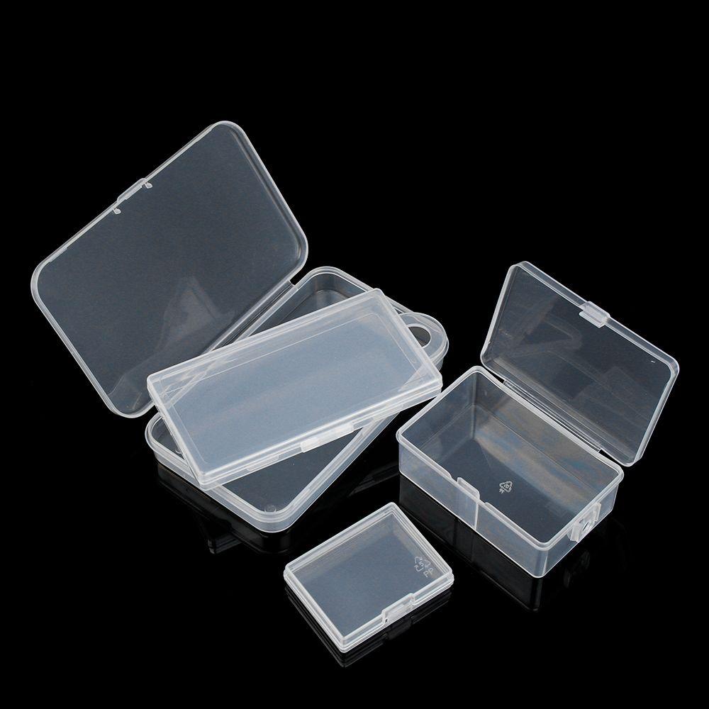 Solighter Storage Box Persegi Bening Rumah Organisasi Plastik Pill Storage Supply