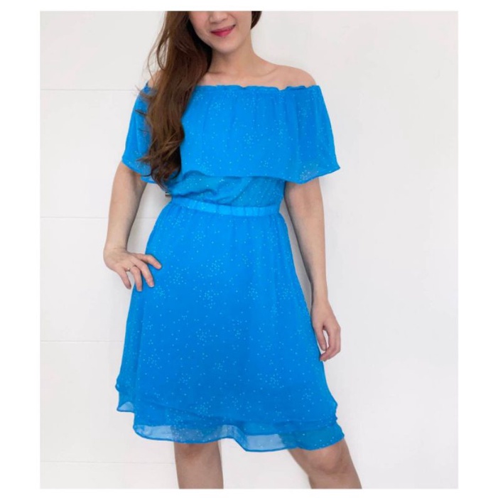 A new day turquoise cold shoulder dress