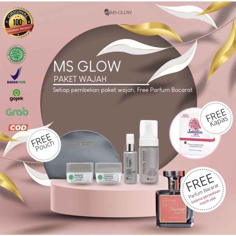 Ms Glow Paket Wajah Free Parfume Bacarat