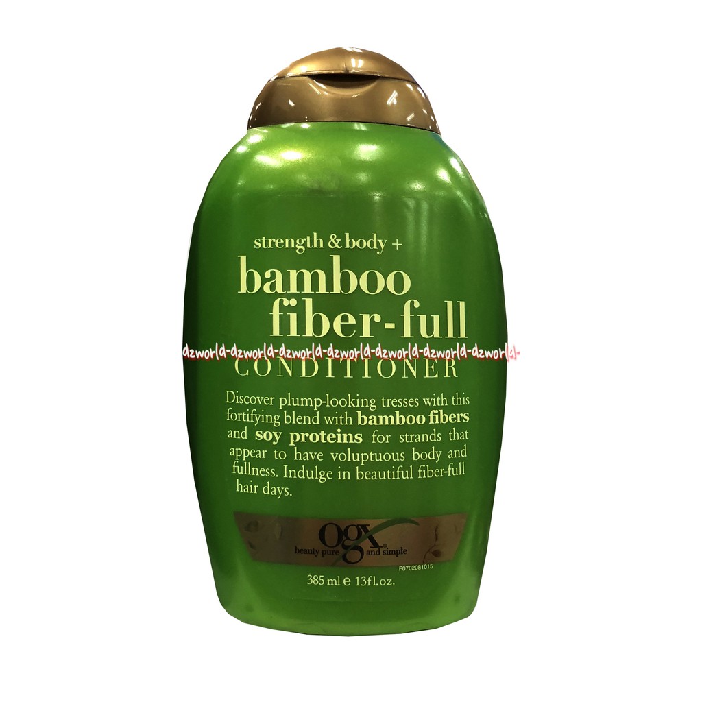 Ogx Bamboo Fiber Full Conditioner 385Ml Mengandung Serat Bambu Yang Menguatkan Rambut