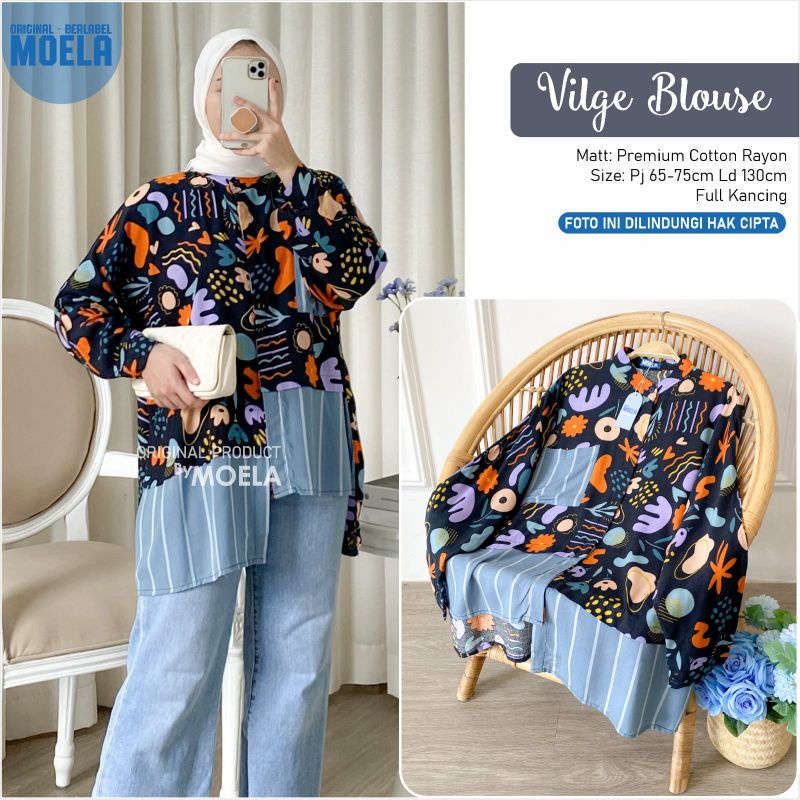 Vilge Alera Calte Nelia Trian Hatea blouse by Moela