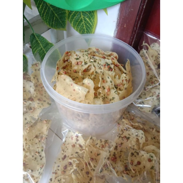 

peyek kacang tanah crispy gurih free toples 5L