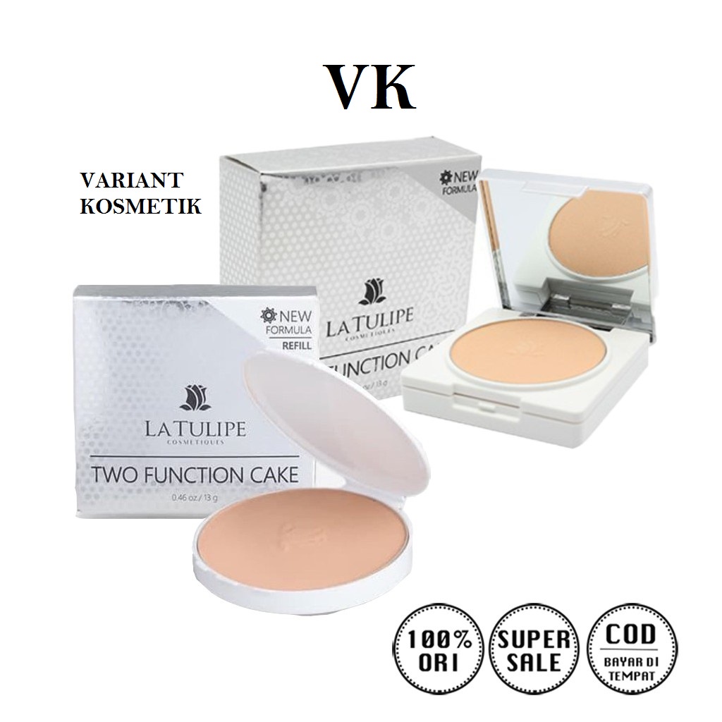 LA TULIPE Two Function Cake TWC | Latulipe Bedak Padat | Fullsize & Refill