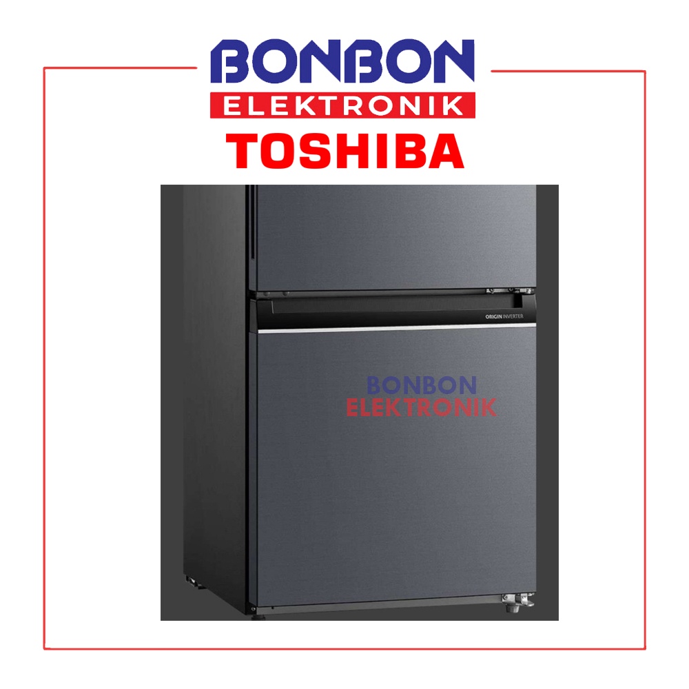 Toshiba Kulkas 2 Pintu Bottom Freezer GR-RB410WE-PMF / GRRB410WE 325L