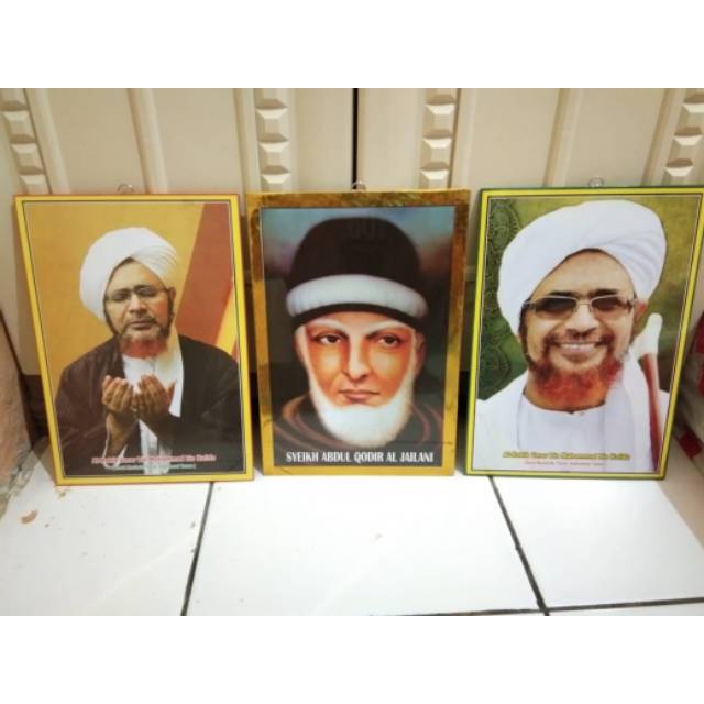 custom satuan Foto+bingkai habaib ulama habib foto foto kyai murah frame pigura custom