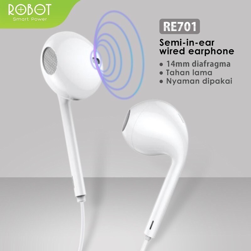 HEADSET ROBOT RE 10 Headset With Microphone HF Kabel 100% ORIGINAL PRODUK ROBOT RE10 RE 10