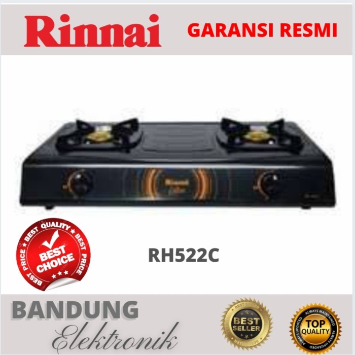 Kompor Gas Rinnai RI 522C Kompor Ceflon Rinnai 2 Tungku Kompor Rinai 522C Kompor Teflon