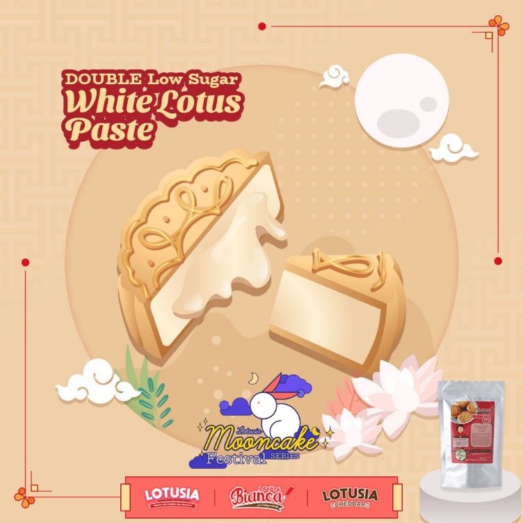 

500gr DOUBLE LOW SUGAR WHITE LOTUS Mooncake Filling (isian mooncake HK)