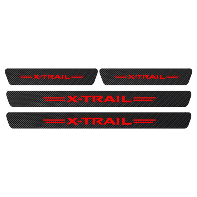 4pcs Stiker Sill Pintu Bahan Serat Karbon Untuk Nissan X-Trail Xtrail T30 T31 T32 2002-2021