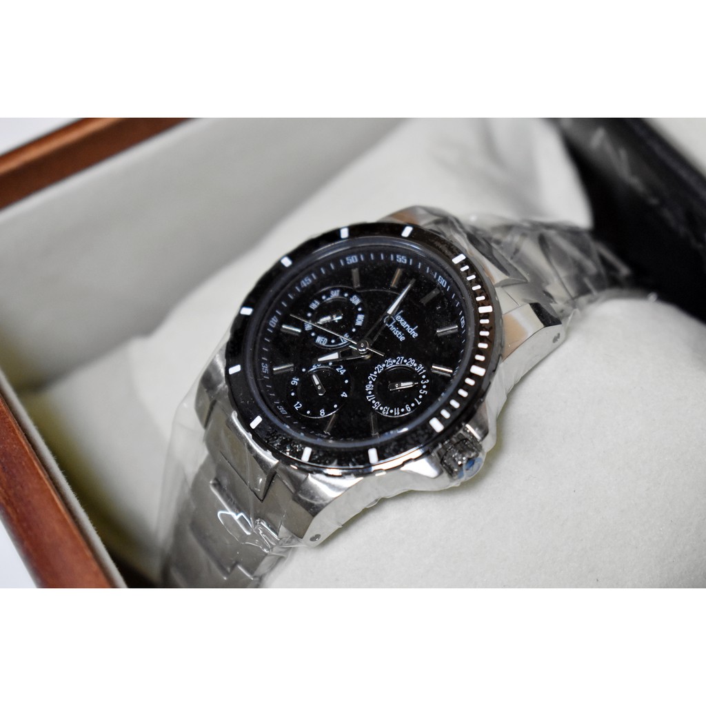 Jam Tangan Alexandre Christie Cewek Perempuan Wanita AC 6141 AC6141 Silver Black