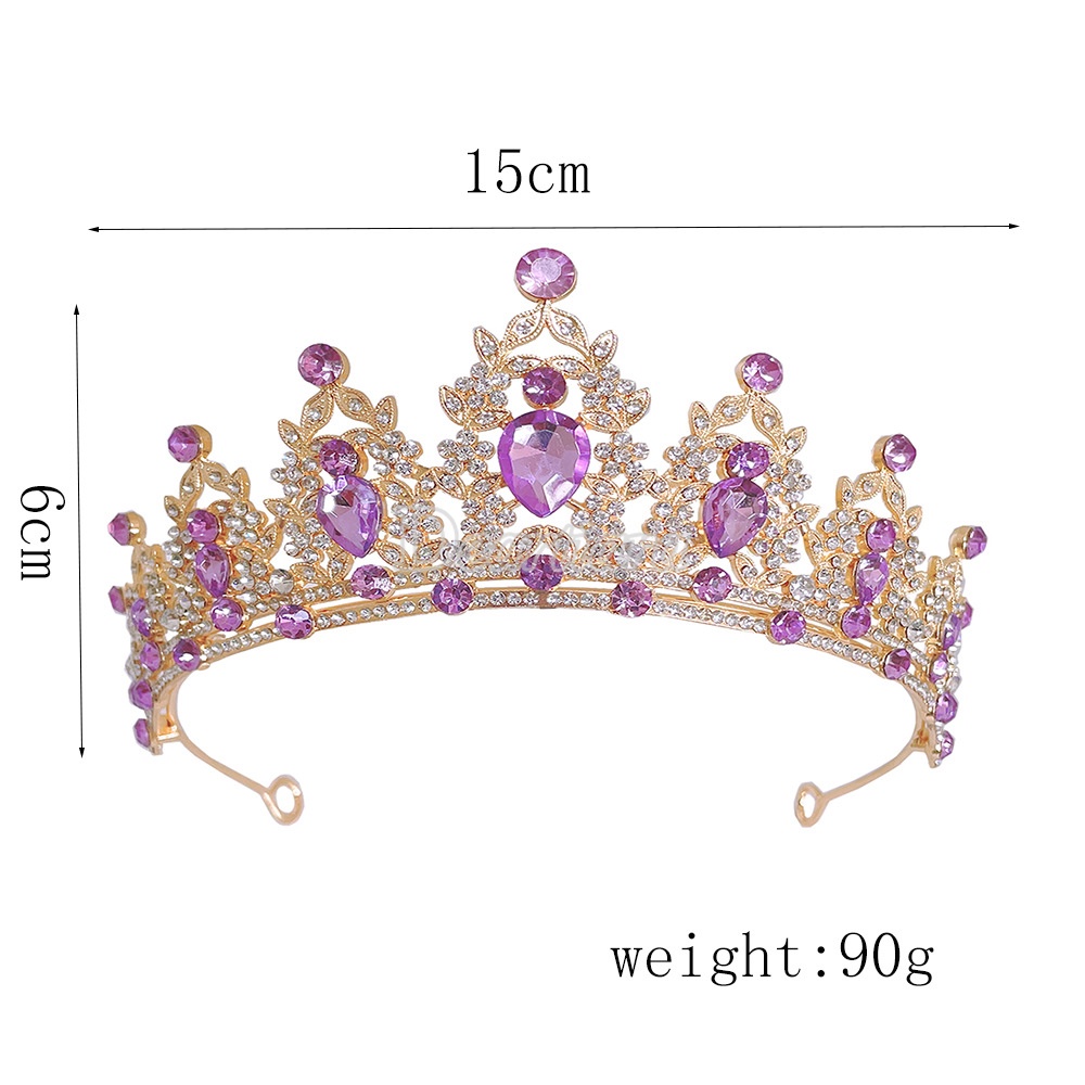 Mahkota Princess Tiara Aksen Berlian Imitasi Untuk Aksesoris Rambut Pengantin Pernikahan