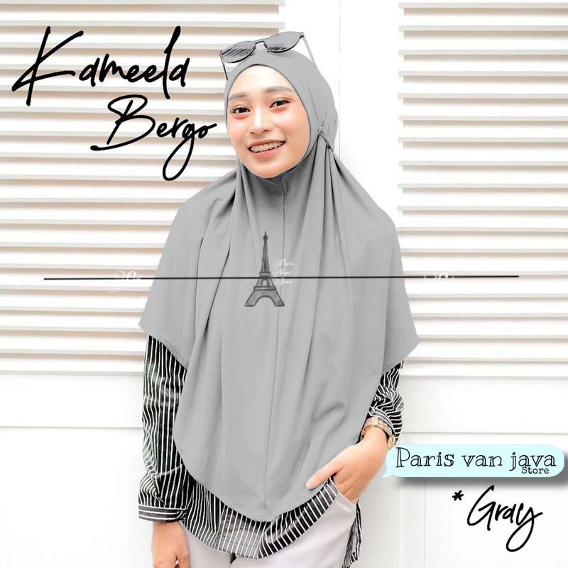 Jilbab Hijab Kerudung Bergo Tali Jersey Instan(L) Khimar Kameela Non Pad (L) | Bergo Maryam Tali Non Pad