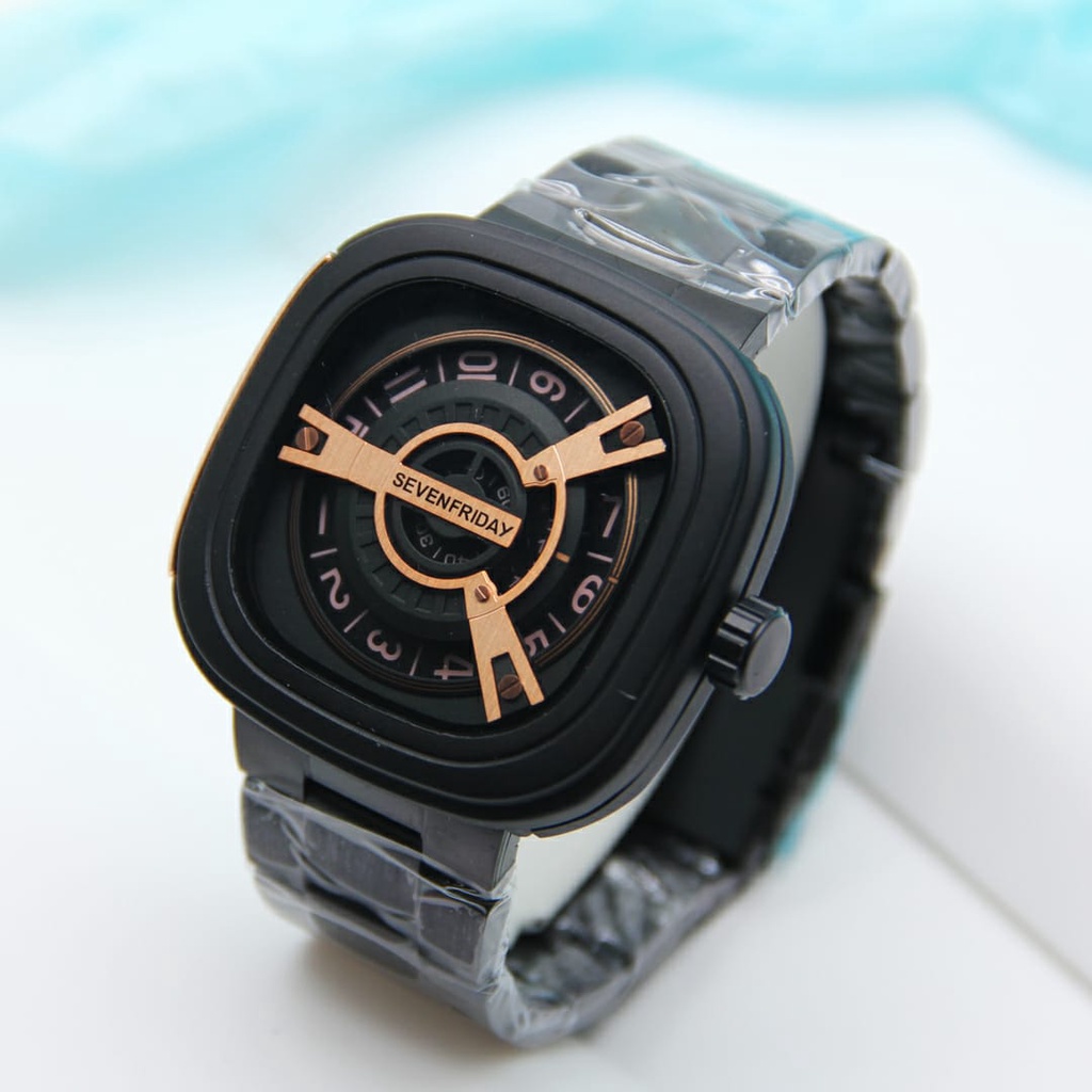 Sevenfriday Jam Tangan Pria Cowok Laki Laki Anti Air Original Terbaru Mewah 2022 Tali Rantai Tanggal