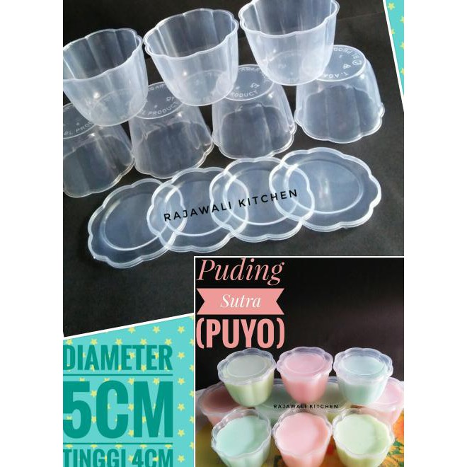 Promo Cetakan Cup Mangkok 50Ml Puding Salad Cake Brownies Bunga Gelombang