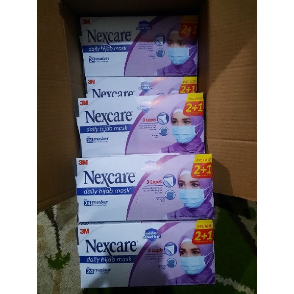 Masker Nexcare Daily Hijab Box isi 36 pcs Promo 3M-Nexcare