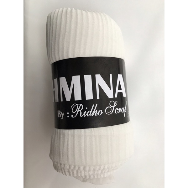 Hijab Pasmina plisket premium / Pasmina Plisket lidi / Pasmina pleated shawl / Pashmina plisket Tanpa Garis Tengah-24.Brokenwhite ful
