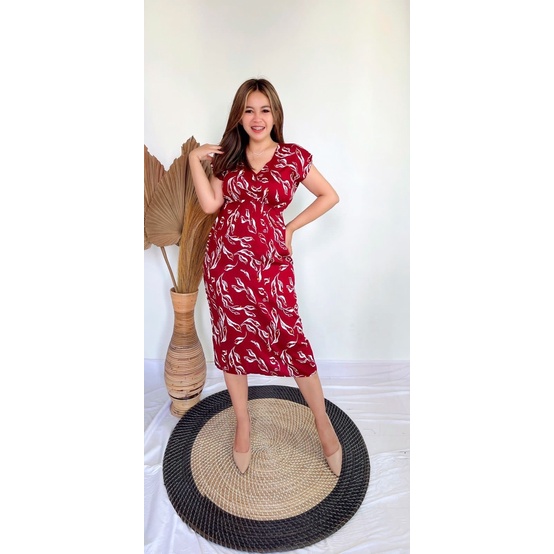 Daster Dress Manohara Bali-MN - SEAWED MAROON