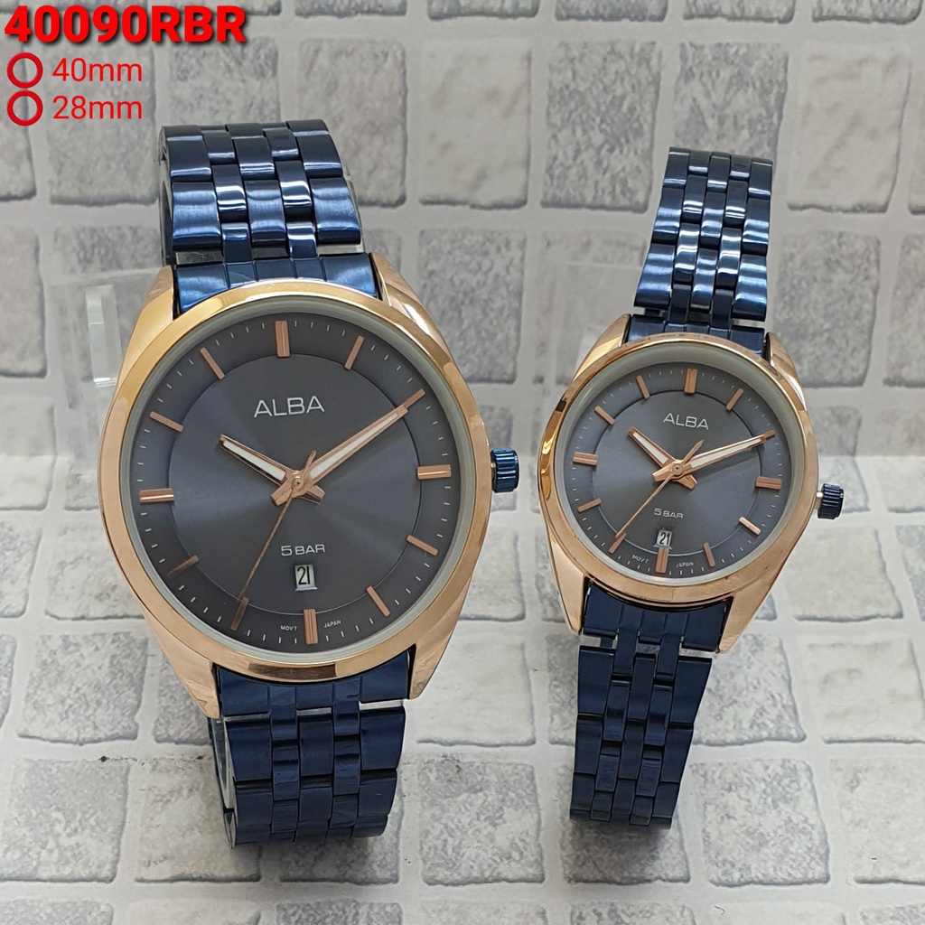 JAM TANGAN CEWEK/COWOK ALBA RANTAI/JAM TANGAN COUPLE ALBA RANTAI STAINLES STEEL/