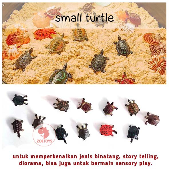 Zoetoys Small Turtle | Aneka Mainan Hewan Kecil Binatang Figurine Animals | Mainan Edukasi Anak