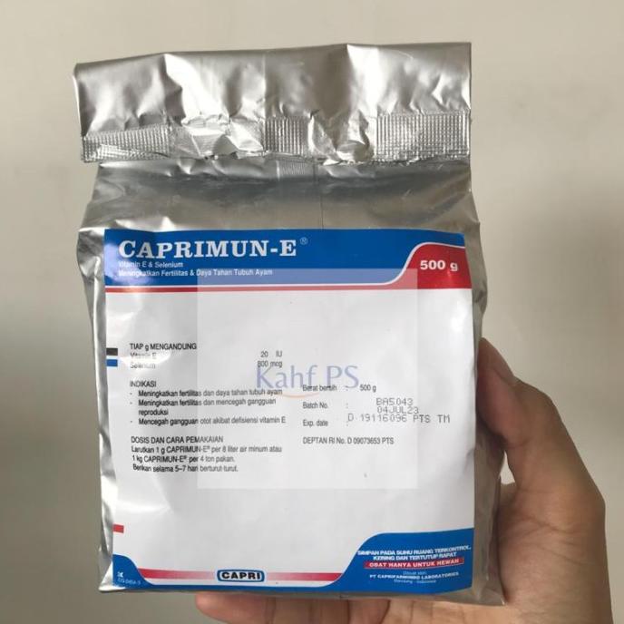 [[BISA COD]] Caprimun E 500 gram Vitamin E & Selenium Meningkatkan fertilitas ayam ORIGINAL