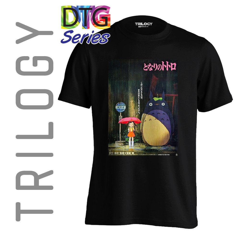 TRILOGY TRG 0188 - Kaos Studio Ghibli - My Neighbor Totoro - Cotton Katun Premium Tanpa Jahitan Samp