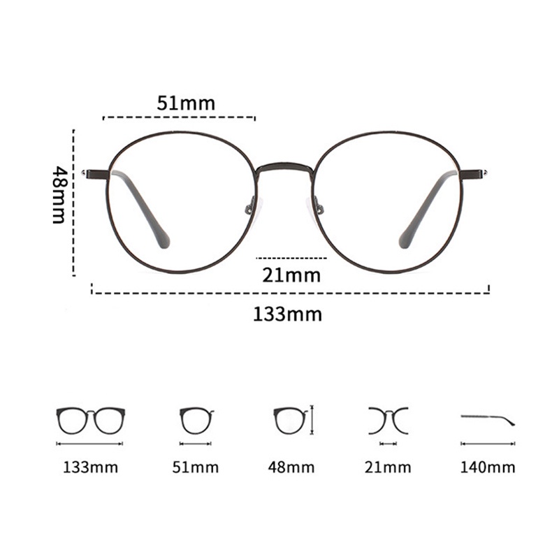 ✧YUKSHOPING✧ Kacamata Photocromic Anti Radiasi Unisex Vintage Kacamata Berubah Warna 6601 Frame Optik R452-2