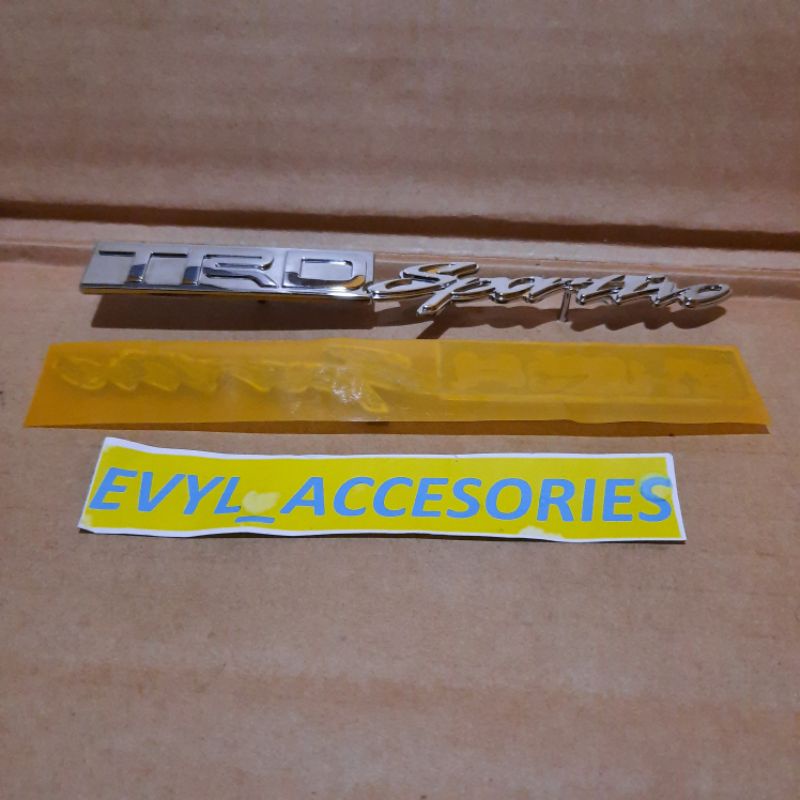 EMBLEM TULISAN LOGO TRD SPORTIVO FORTUNER VRZ INNOVA REBORN ORIGINAL