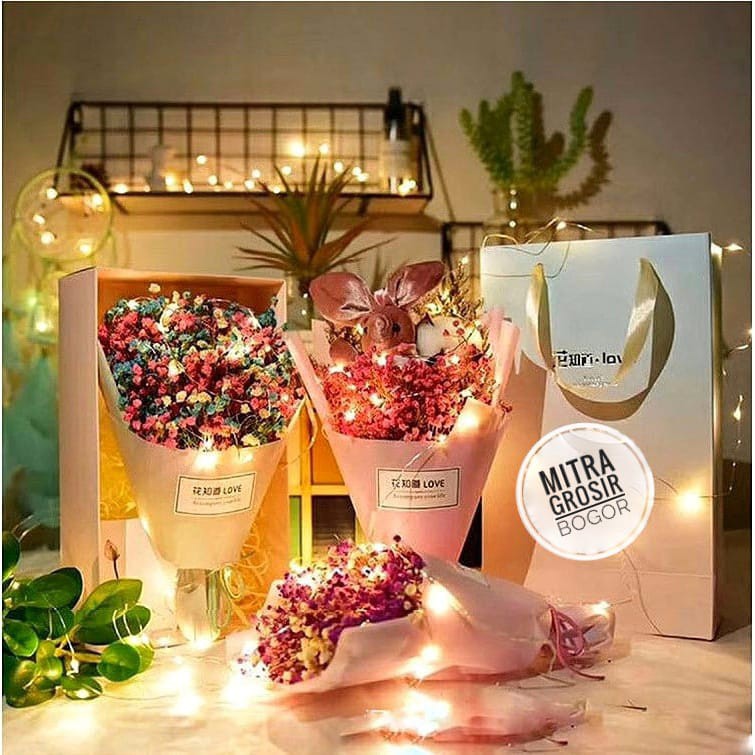 Lampu KAWAT FAIRY LIGHT 1 / 2 / 3 / 5 / 10 Meter WATERPROOF Lampu LED Tumblr Hias Dekorasi Percantik Bunga Rose Beauty Cooper Baterai