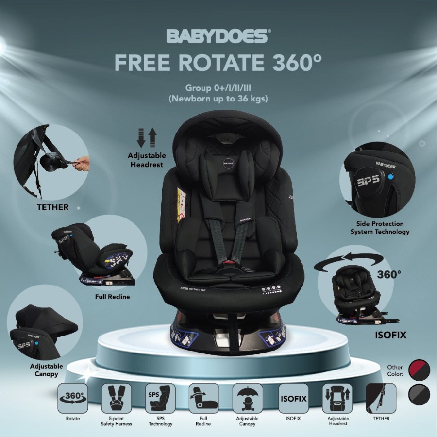 Babydoes Carseat Free Rotate 360 CH-8749/8089