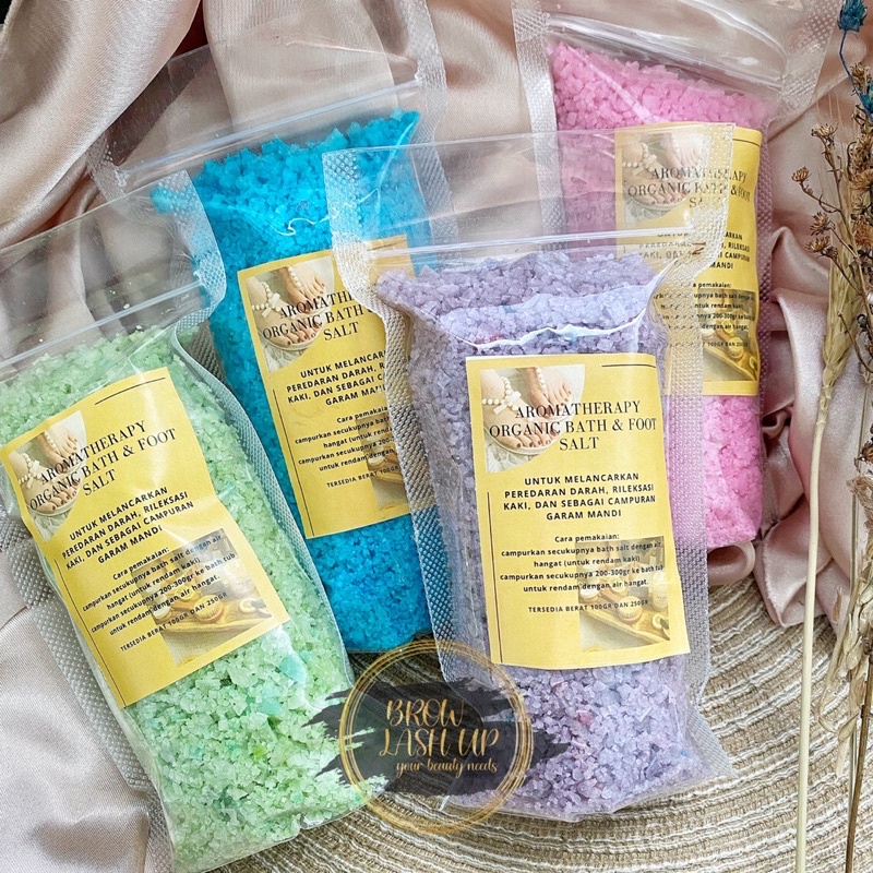 250gr Epsom Salt Aromatherapy Organic Bath Salt Foot Salt / Bath Salt Garam Rendam Relaksasi Penyembuhan Kaki Pedicure Bath Bomb