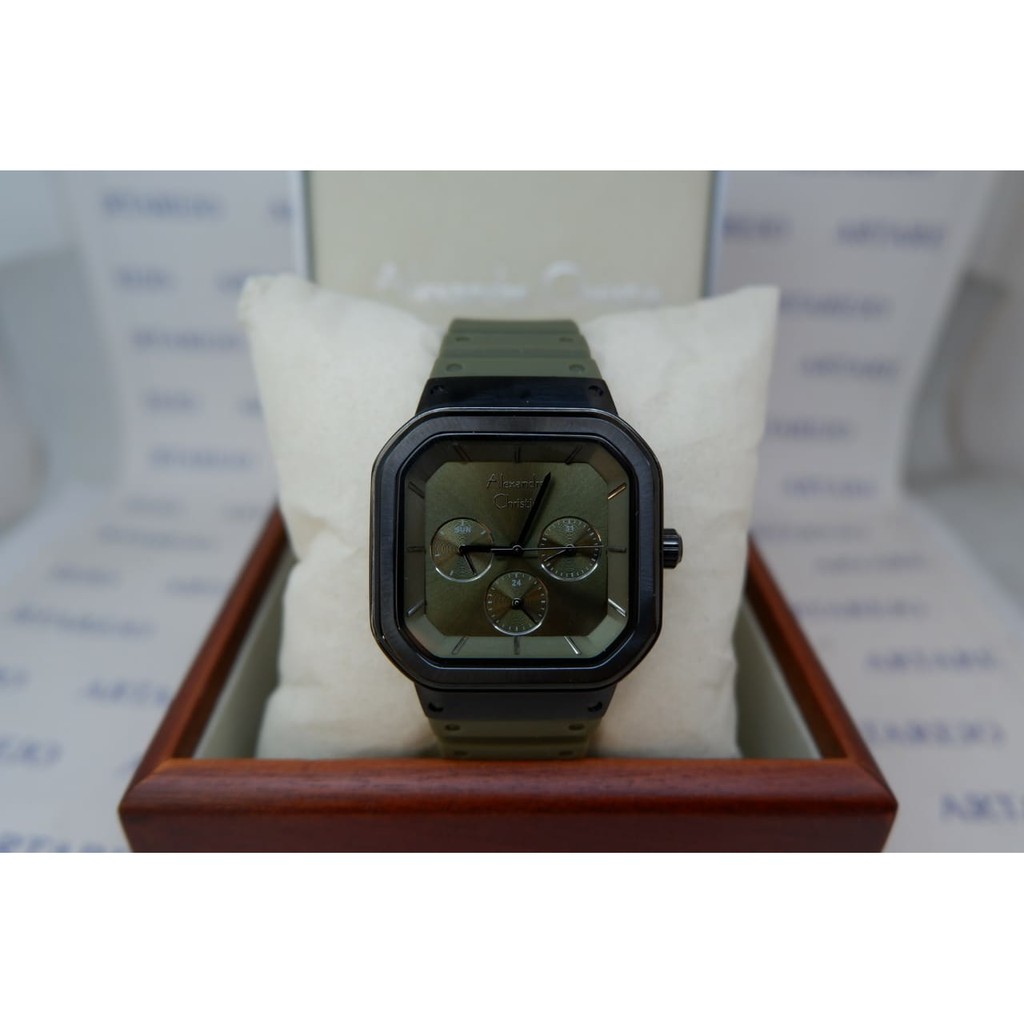 JAM TANGAN WANITA ALEXANDRE CHRISTIE AC 2811 ARMY NEW WARNA