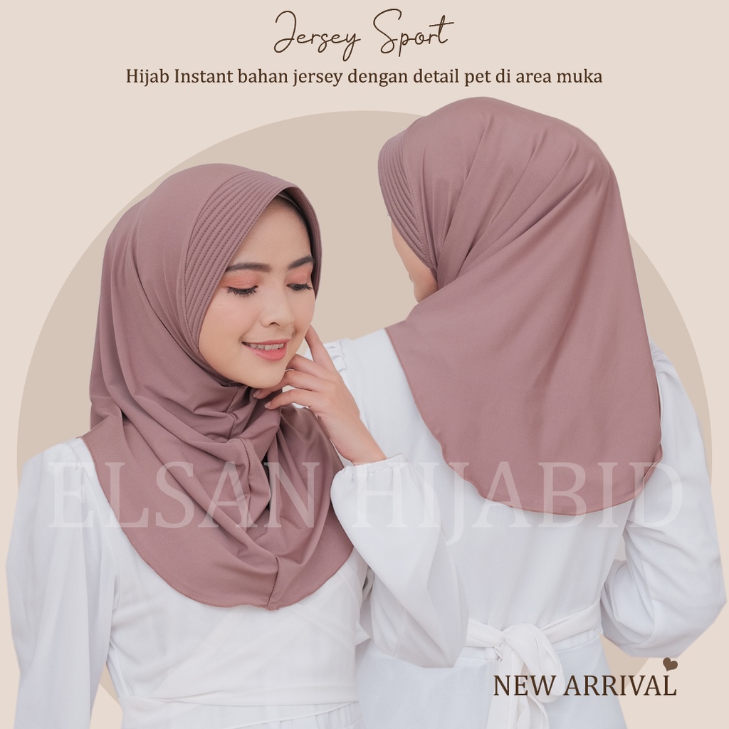 Khimar instant Hijab sport jersey premium grade A panjang menutup dada/ jilbab olahraga lycra instant jokowi-1